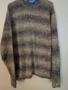 Men’s Crewneck Marled Brown & Gray Sweater